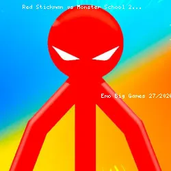 Red Stickman vs Monster School 2