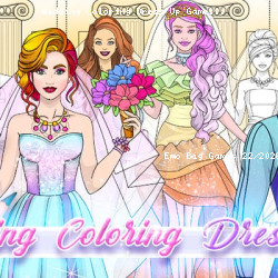 Wedding Coloring Dress Up Game