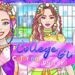 College Girl Coloring Dress Up